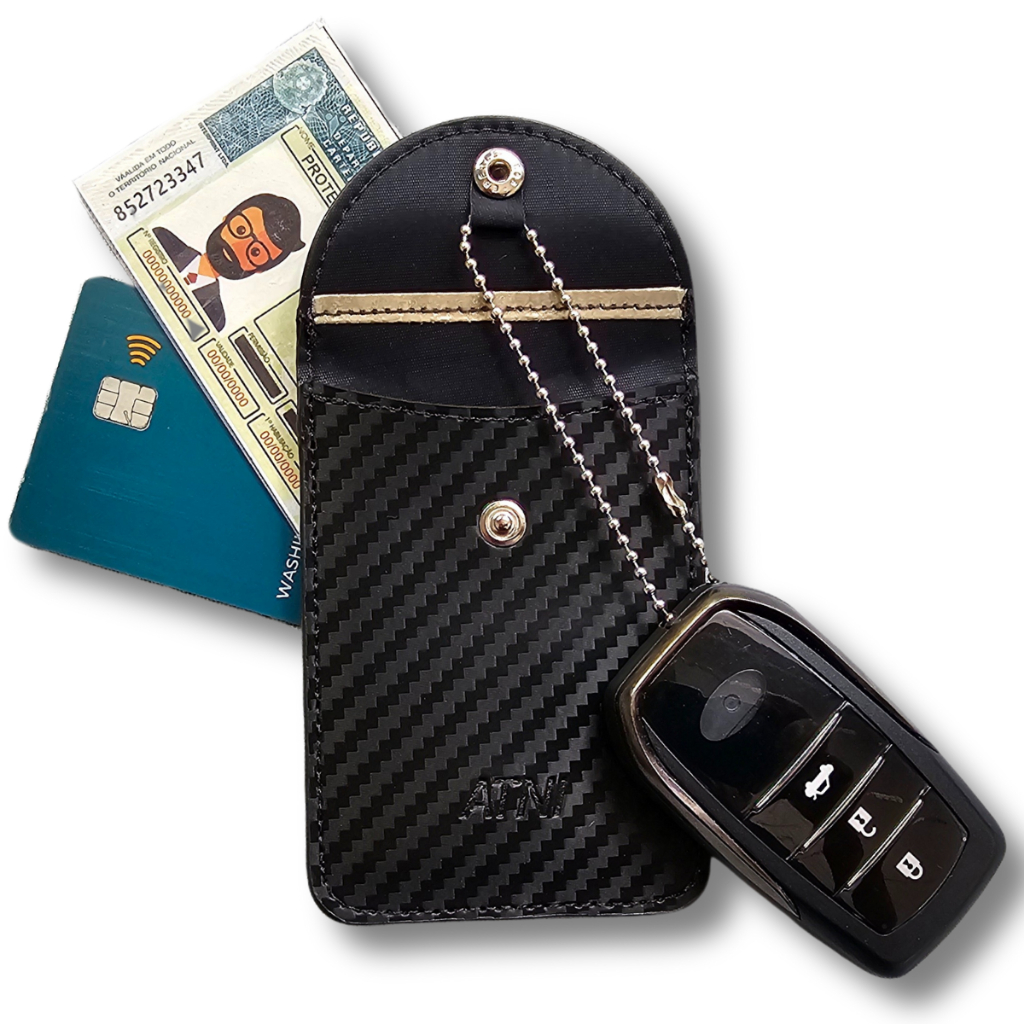 Mini Bolsa Chave Carteira Bloqueia o Sinal Carro R