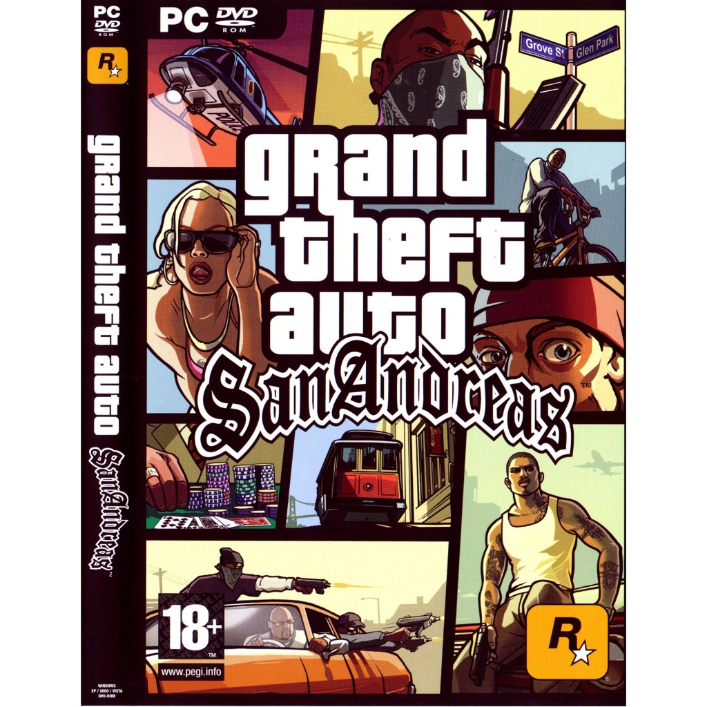 GTA San Andreas Jogo Para Computador PC Em DVD (M�
