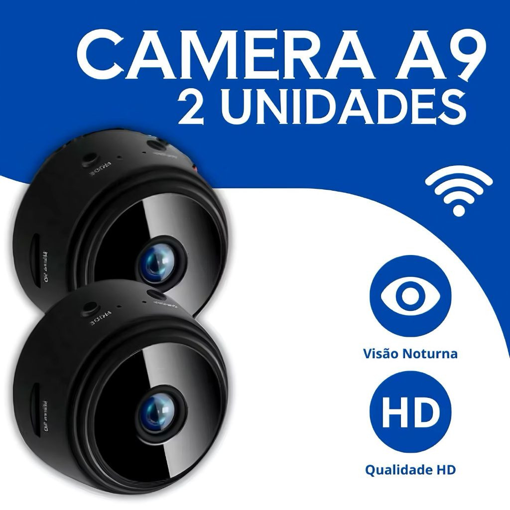 Kit 2 Câmera Mini A9 Original Wifi Com Gravador D