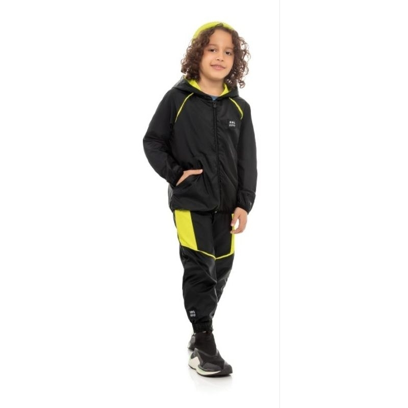 Jaqueta Corta Vento Impermeável Infantil com Capu