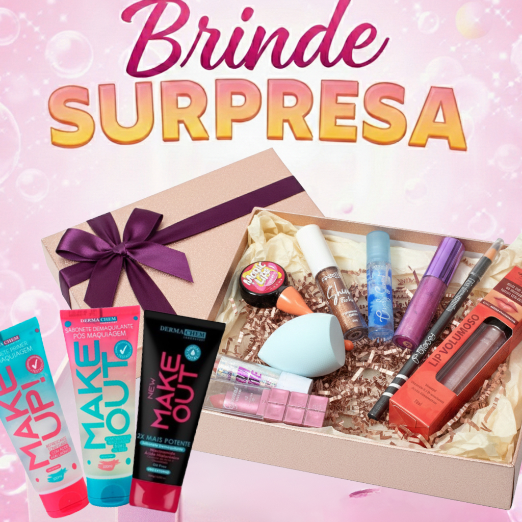 Surpresa, Lip Gloss Tint Esponjas e Lapis de Sobra
