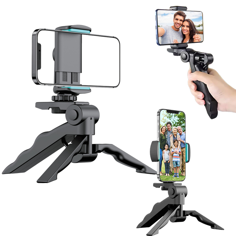 Tripé estabilizador portátil 2 em 1 para celular