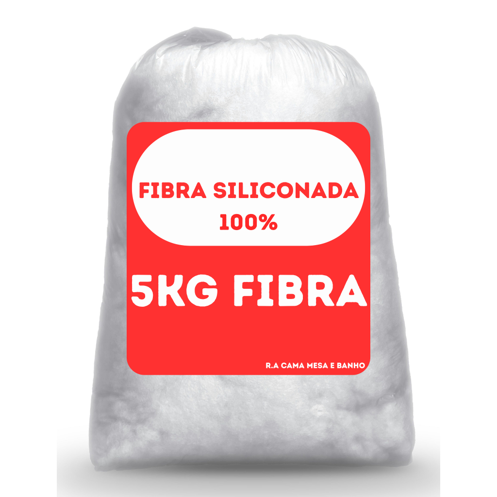 Fibra Siliconada 100%, Fibra Virgem, Macia, Almofa