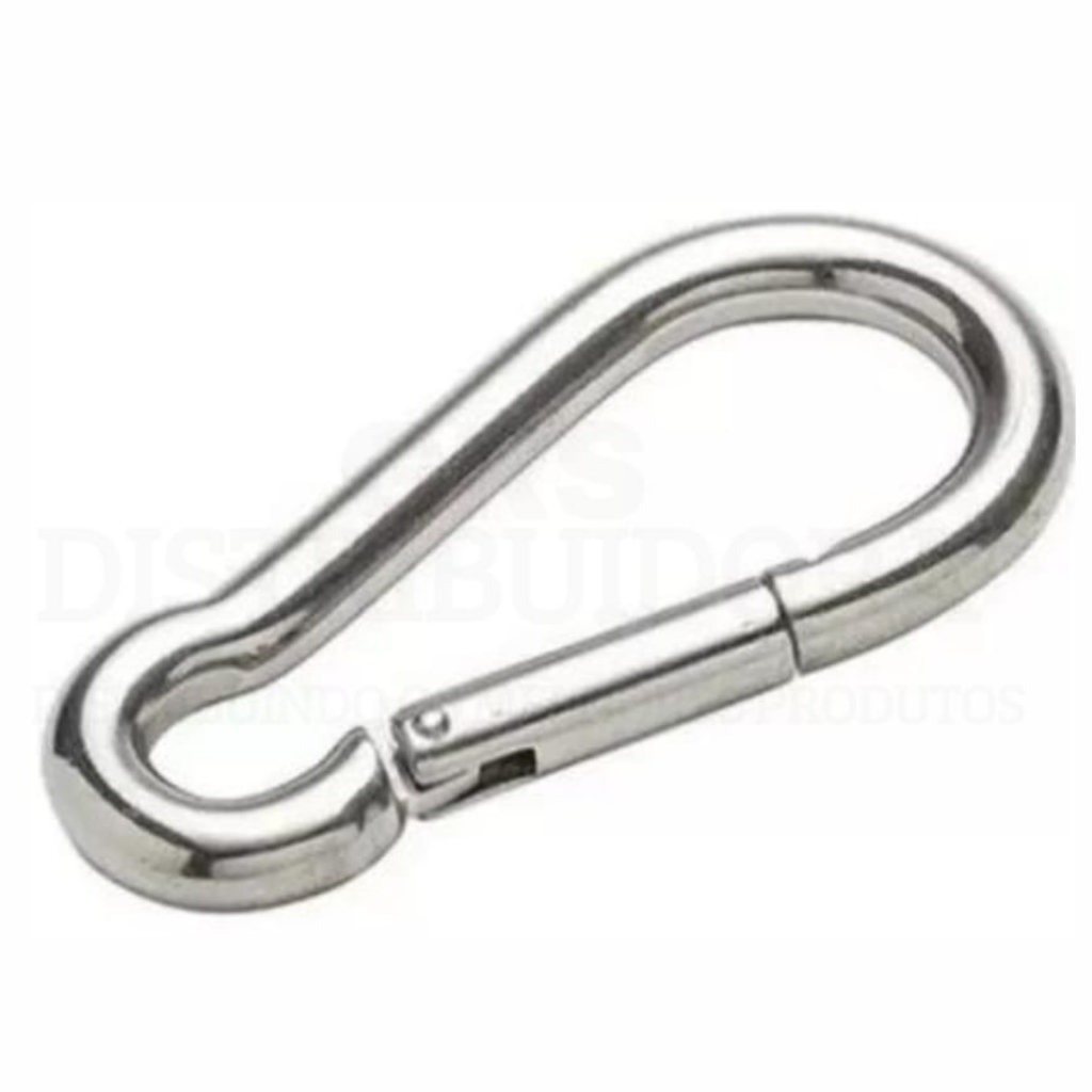 Kit 12 Mosquetão Aço Carbono 5cm 5×50 Trava