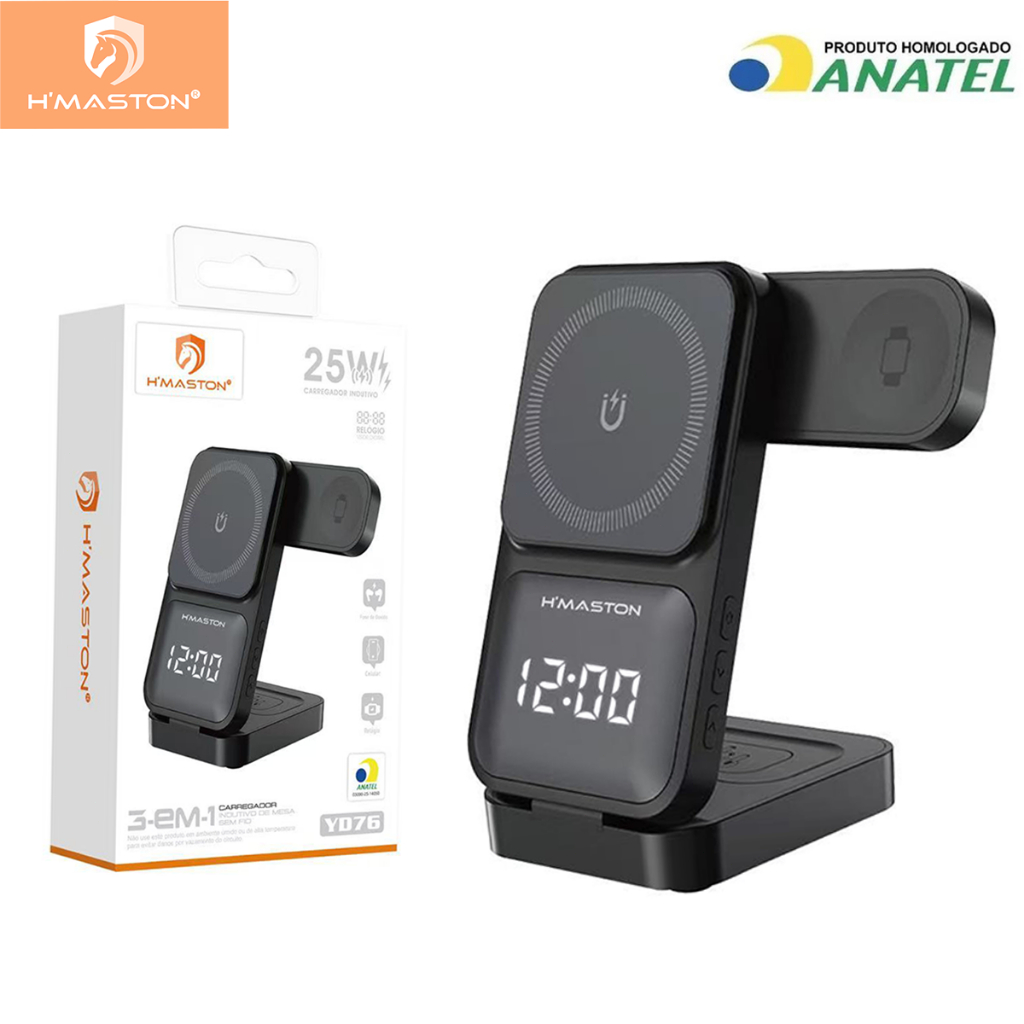 Hmaston YD-76 CARREGADOR 3-EM-1 INDUTIVO DE MESA S