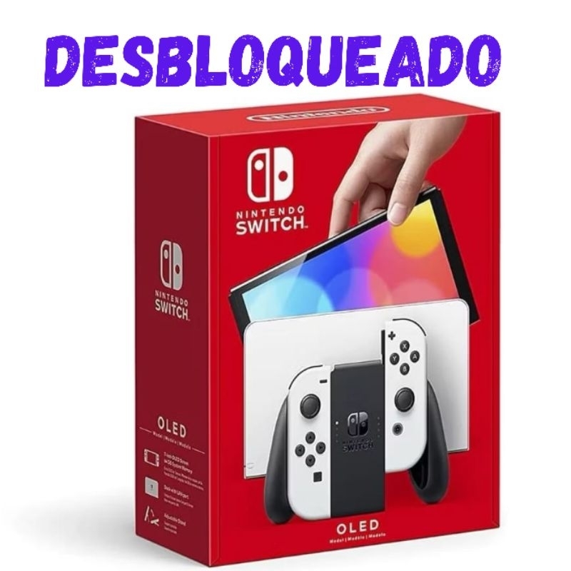 Nintendo Switch Oled Desbloqueado Novo + Cartão d