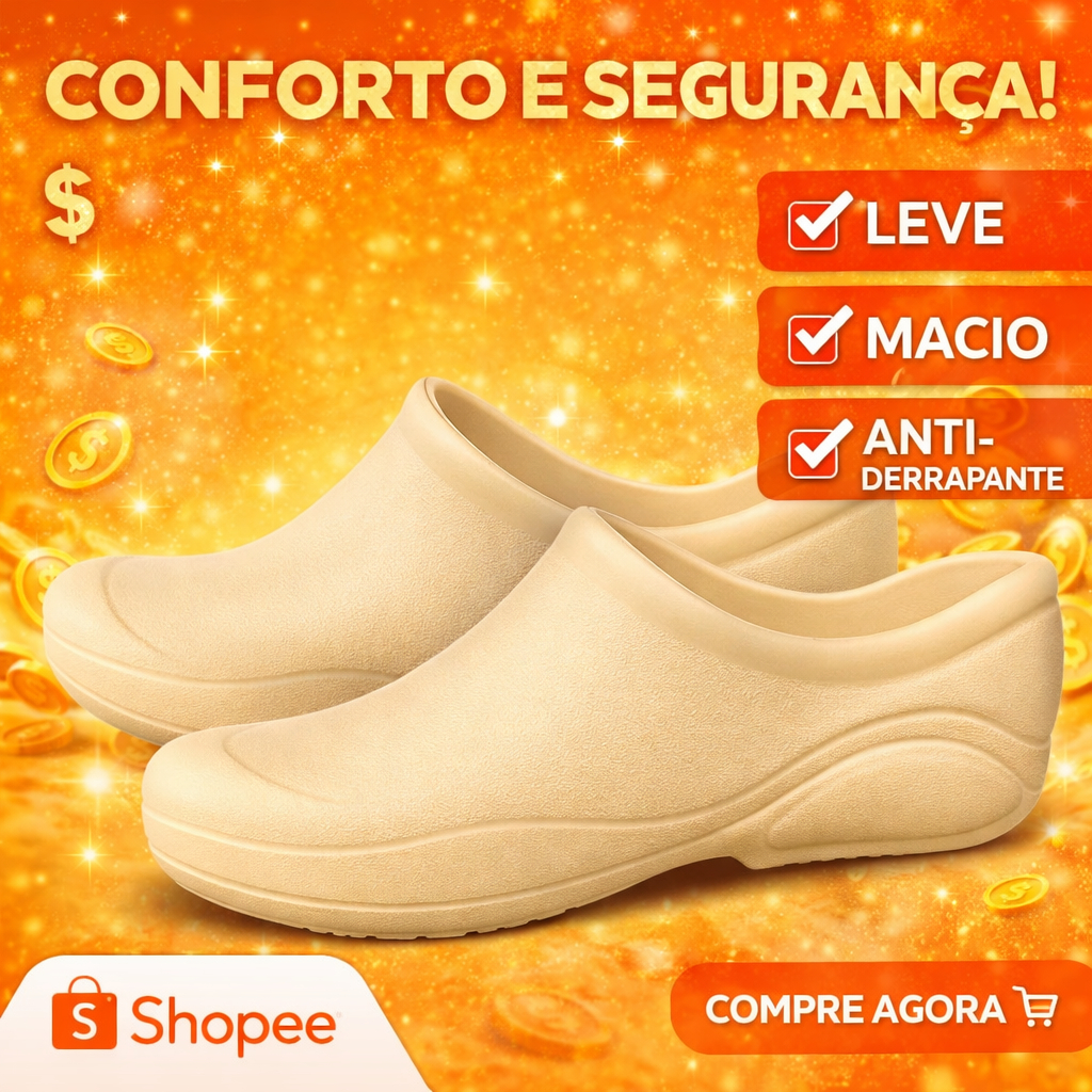 Sapato Profissional EVA Leve e Impermeável  Confo