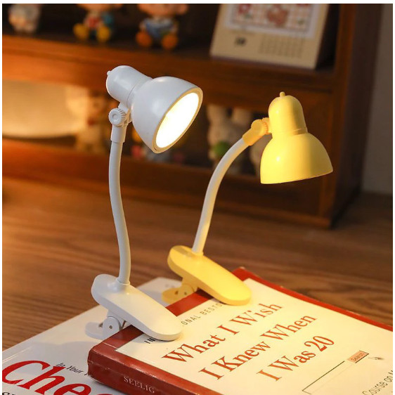 Mini Lâmpada De Mesa LED  Bateria Livro De Leitur