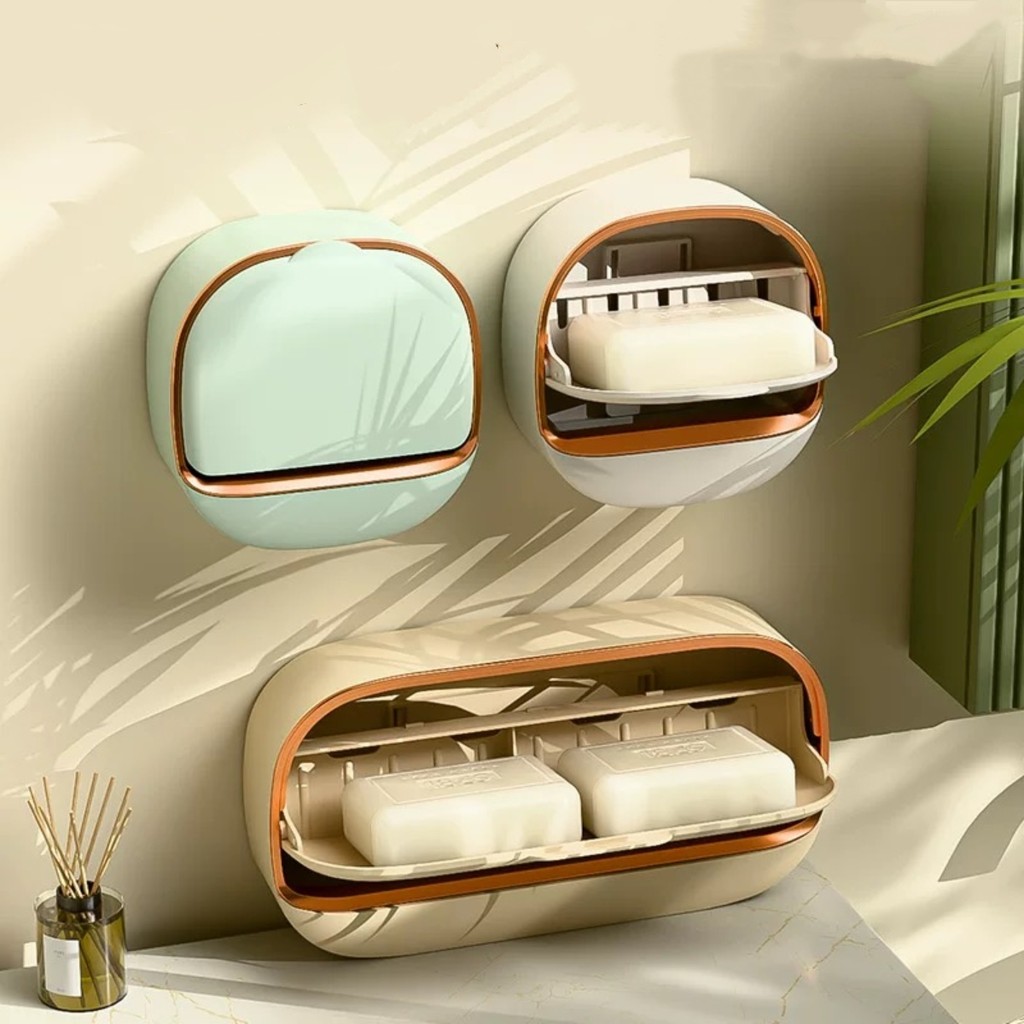 Saboneteira de Parede 2 Modelos com Bandeja de Dre