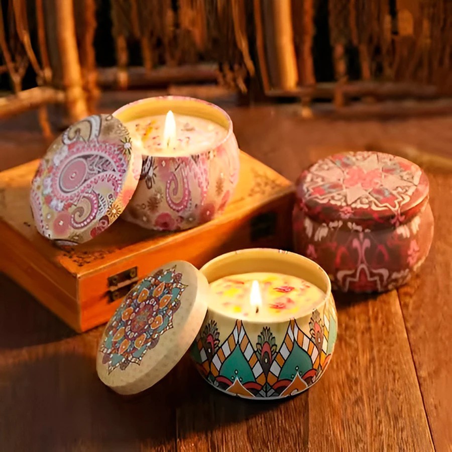 Kit 1/2/3/4/5/6 Vela Aromática Artesanal 60g Perf