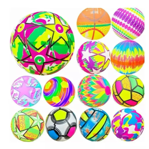 KIT COM 25/ BOLA DE PRAIA FESTA VINIL INFLAVEL INF