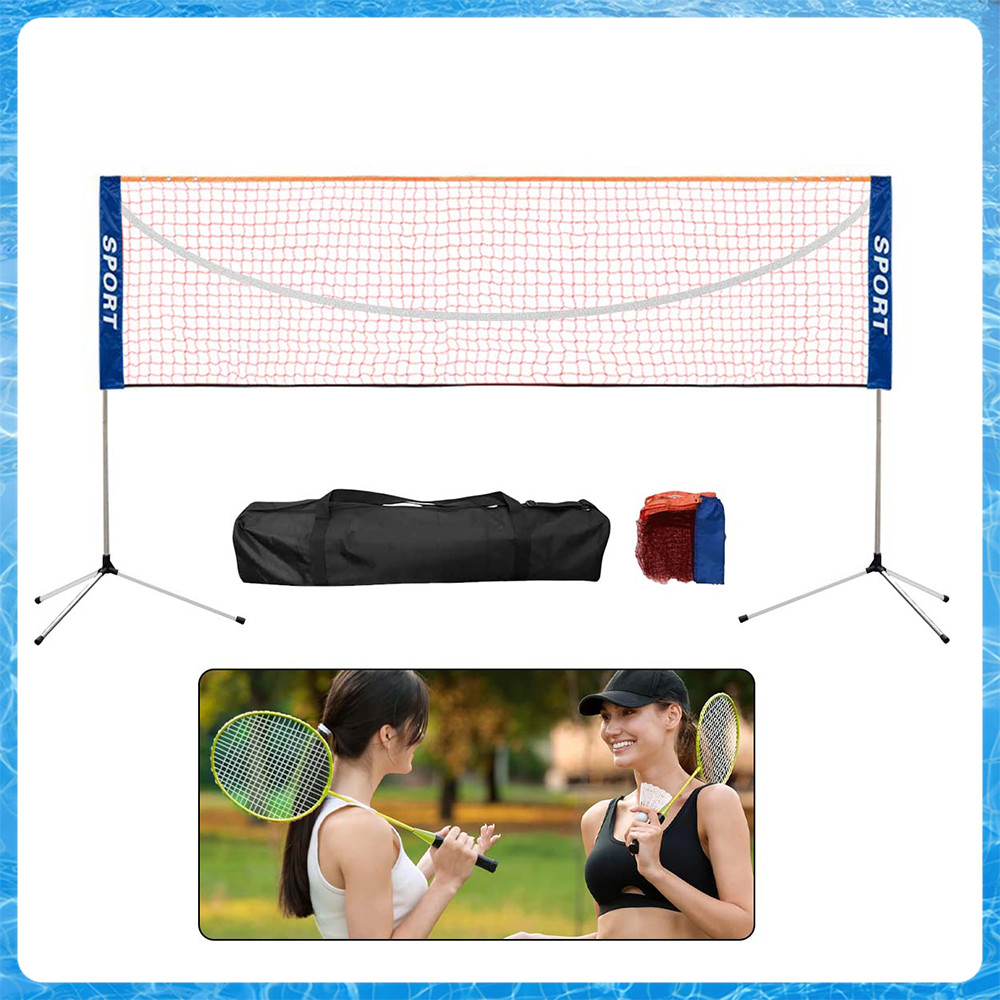 Conjunto rede de tênis vôlei badminton ajustáve