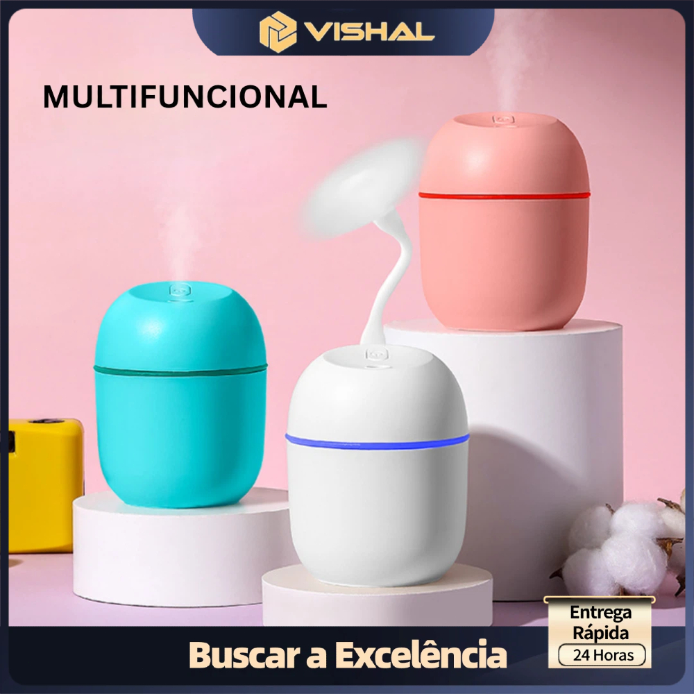 Mini Umidificador De Ar Ultrassônico Difusor Escr