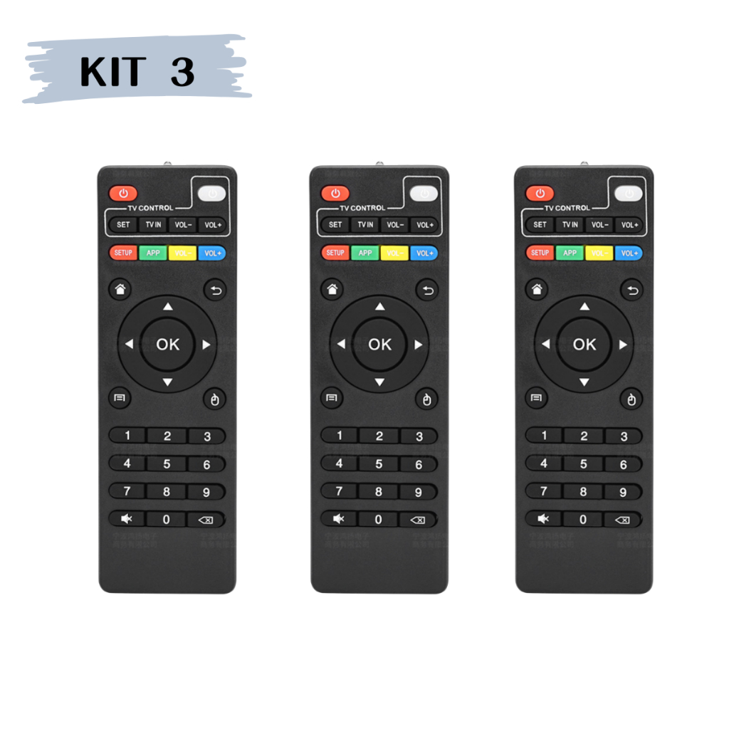 Controle Remoto Para TV Box 4K Universal Smart Com