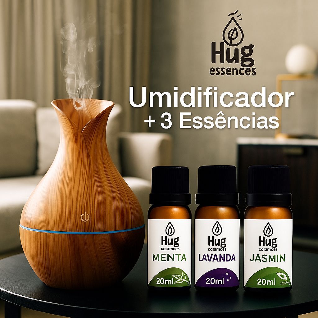 Umidificador De Ar + 3 Essências Sortidas Hidross