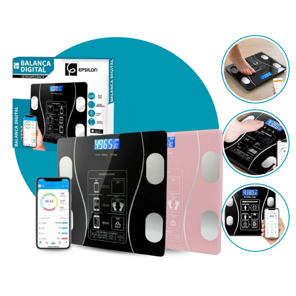 Epsilon Balança Digital Corporal Bioimpedancia Co