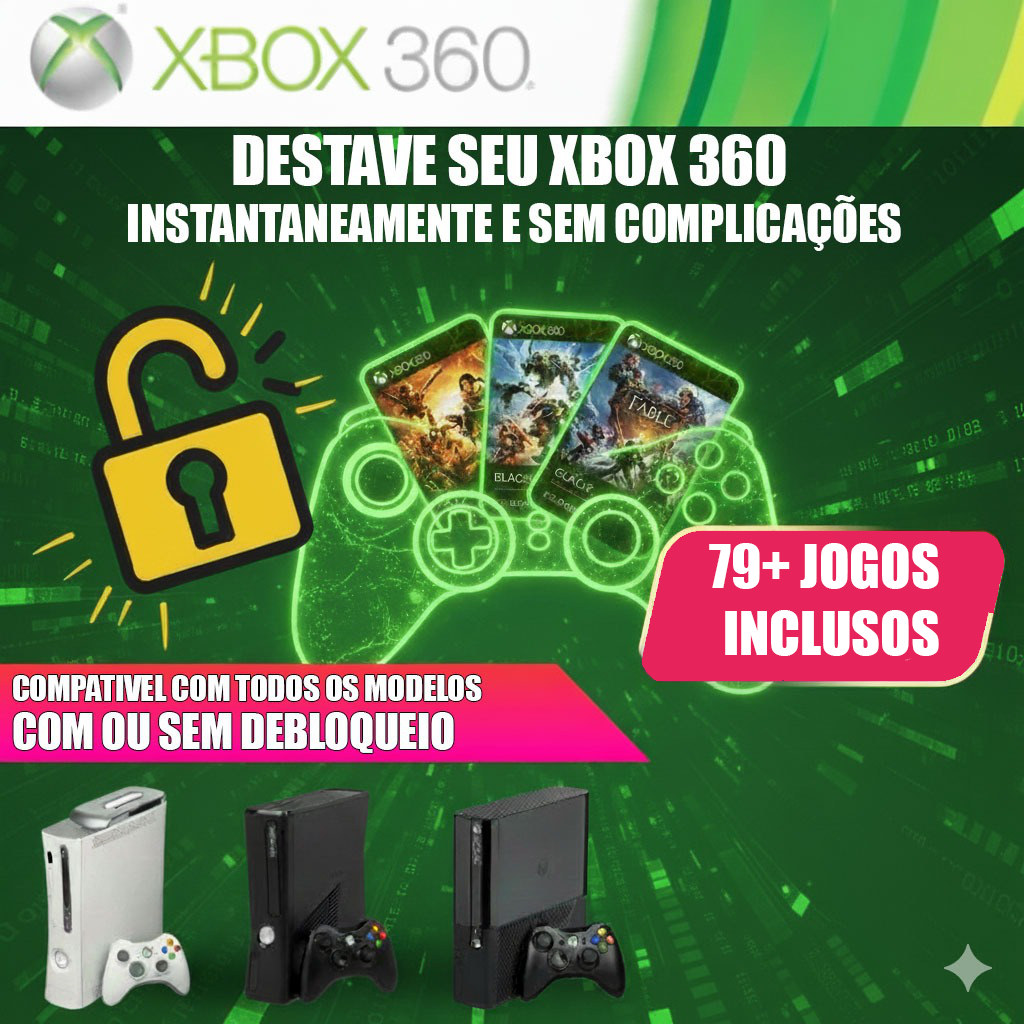 HD Externo 320GB com 79 Jogos para Xbox 360 RGH &#