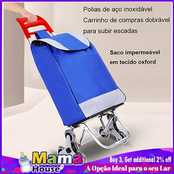 Carrinho de Compras De Três Rodas Para Transporte