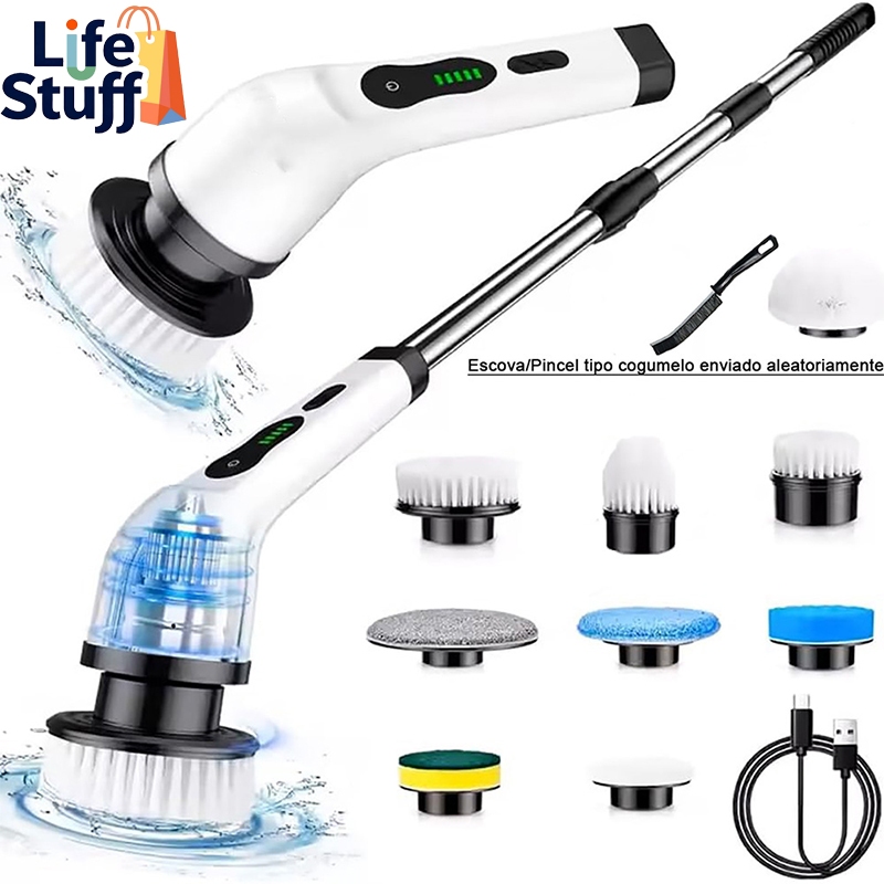 Esfregão Elétrico 9 Em 1 ou 5 em 1 Sem fio Escov