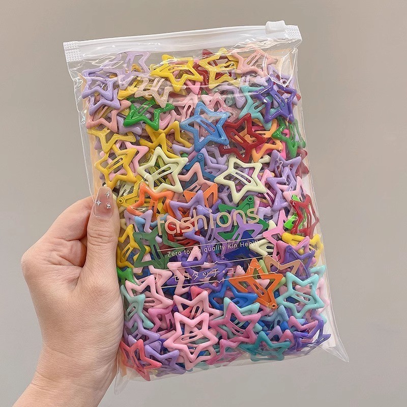 Kit 50 Peças Grampos De Cabelo Estrela Dopamina C