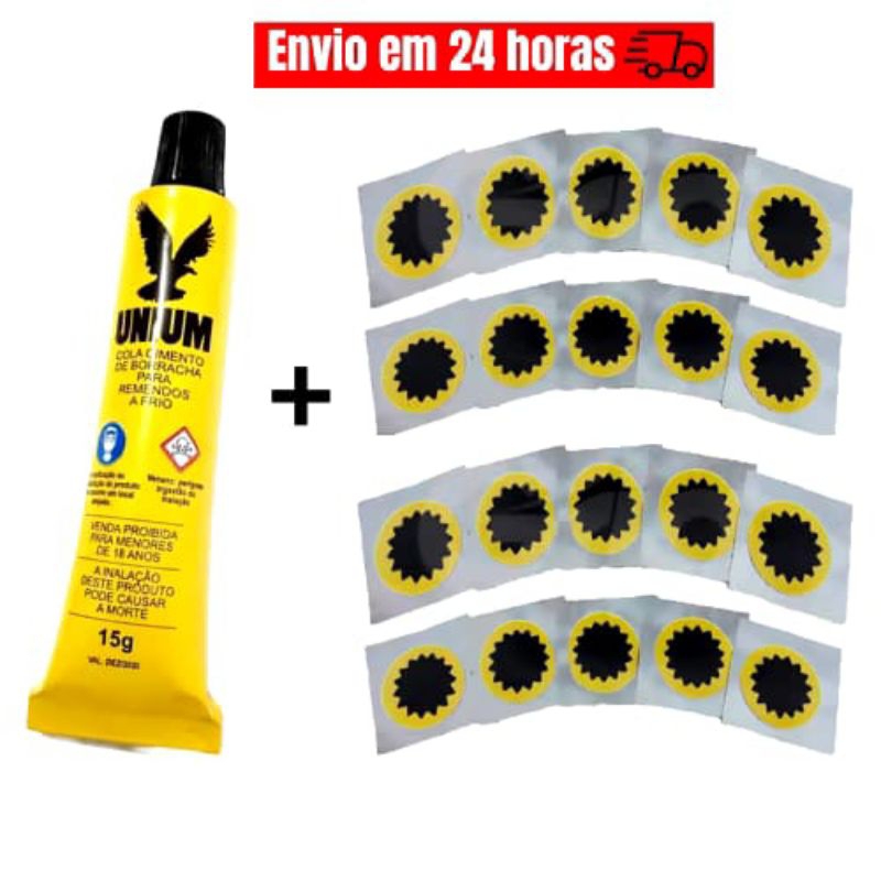Kit de Remendo para Bicicleta e Pneu de Moto 20 U