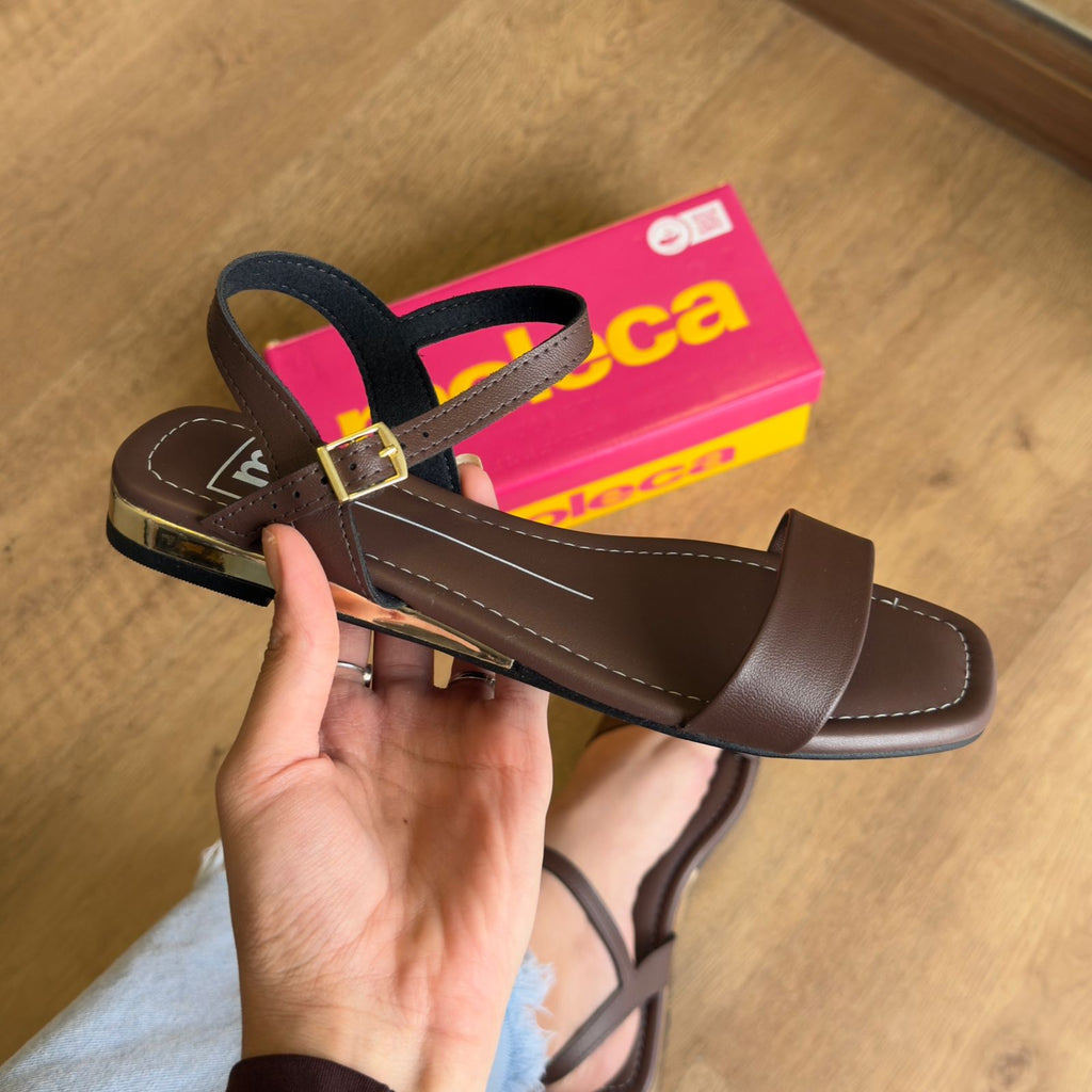 Sandália Moleca Rasteira Detalhe no Calcanhar 555