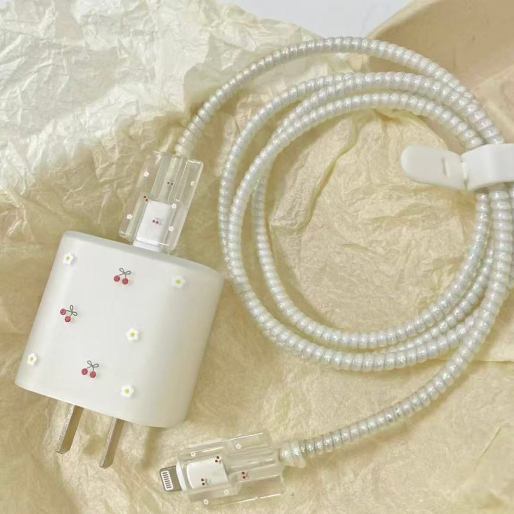 Cabeça De Carregamento Proteger Caso Capa + Cabo 