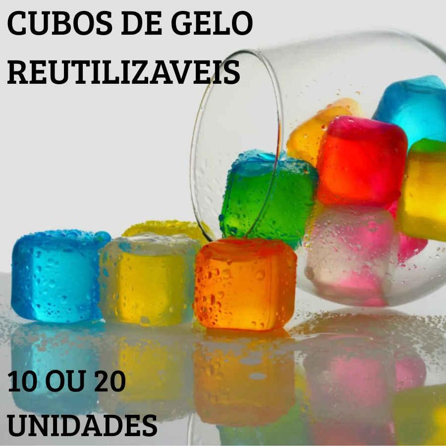 Kit 10 Ou 20Un Cubos De Gelo Reutilizável Para Be