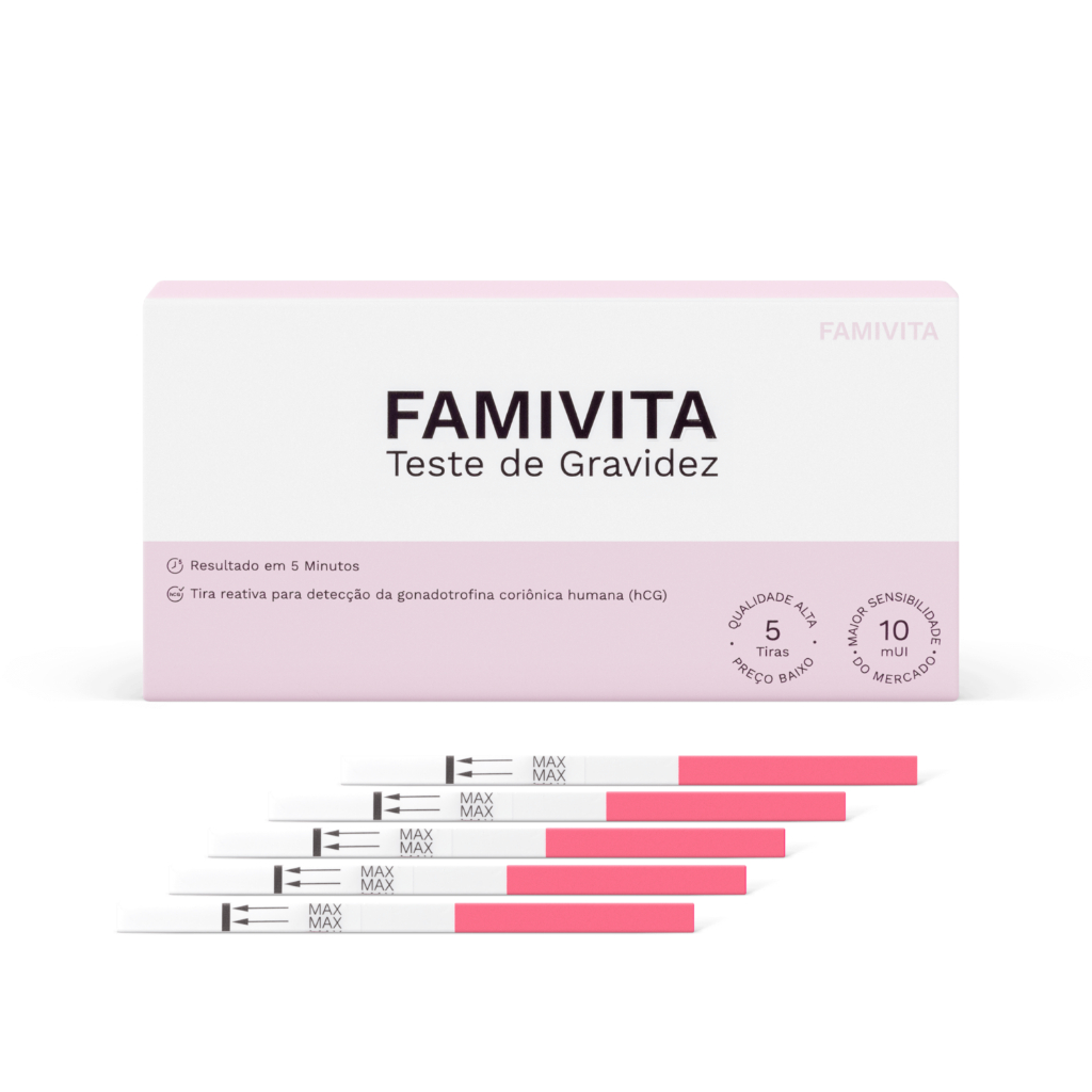 Teste de Gravidez Famivita – 5 Tiras –