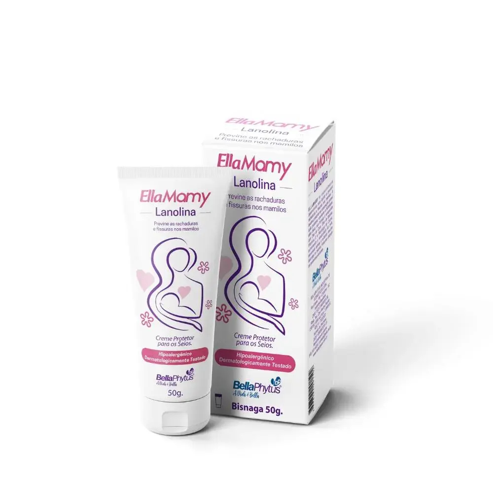 Lanolina EllaMamy 50g Creme Amamentação Protege 