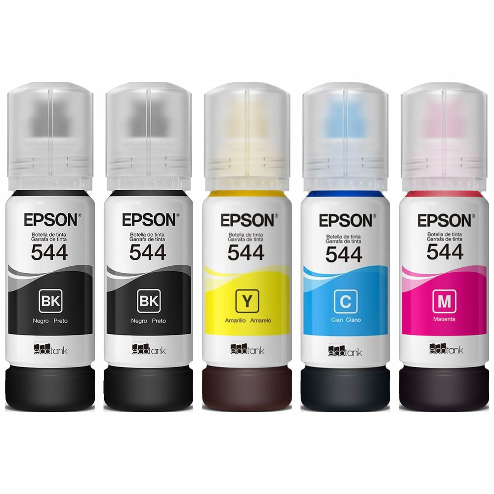 KIT 5 REFIL TINTA T5 44 P/ L3110 L3250 L5190 e mai