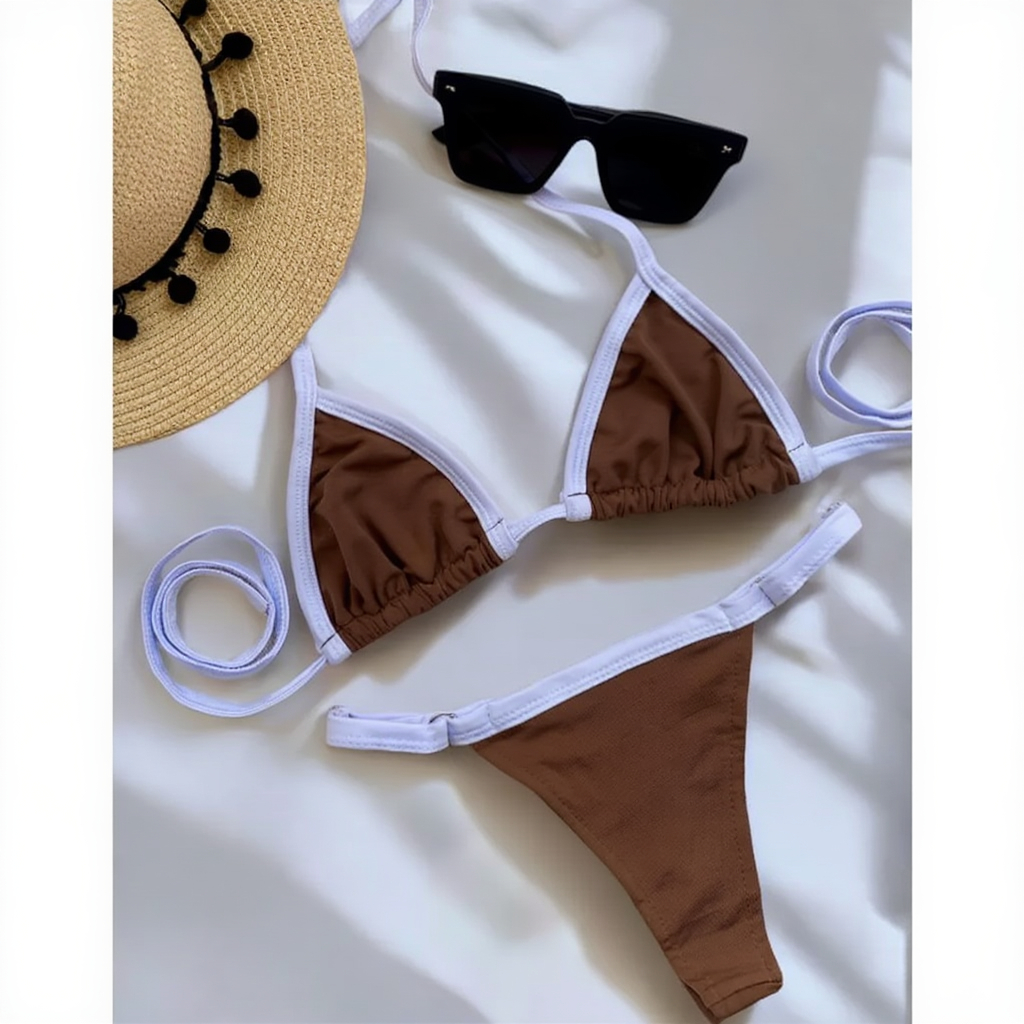 Biquini Fita Calcinha Fio Cortininha Biquíni Fita