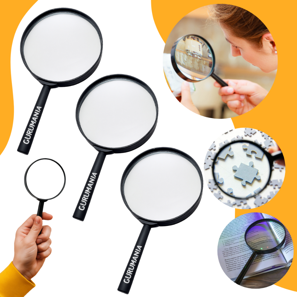 Kit 1/3 Lupas De Aumento 50mm Lente De Vidro Manua