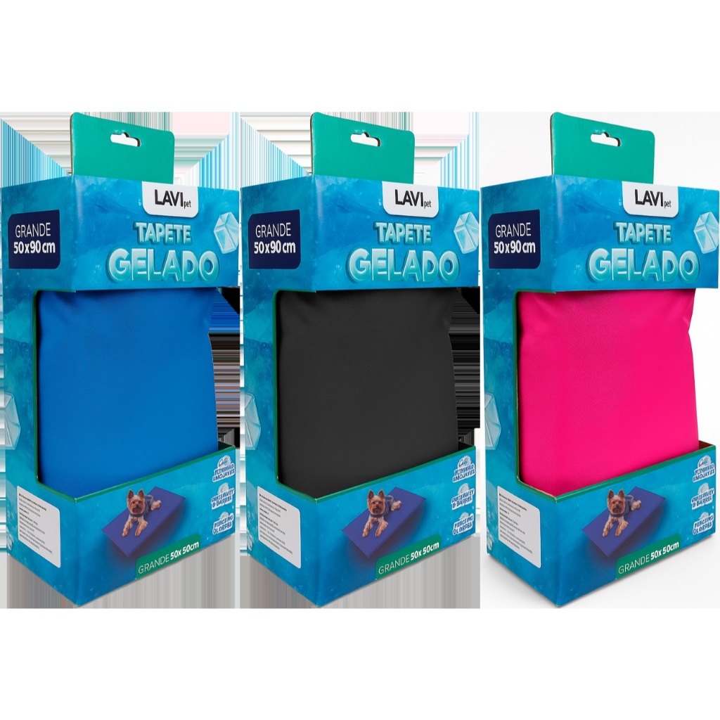 Tapete Gelado Pet Premium Rosa azul preto | Tapete