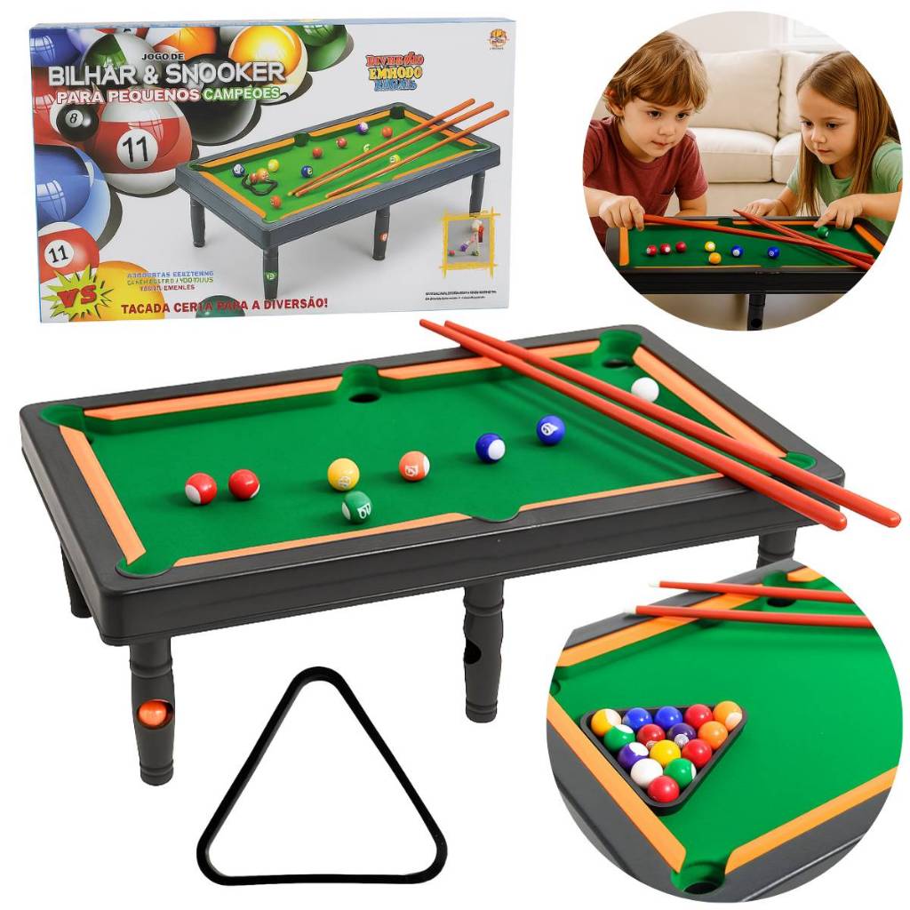 Mini Mesa De Sinuca Bilhar Portátil Infantil Snoo
