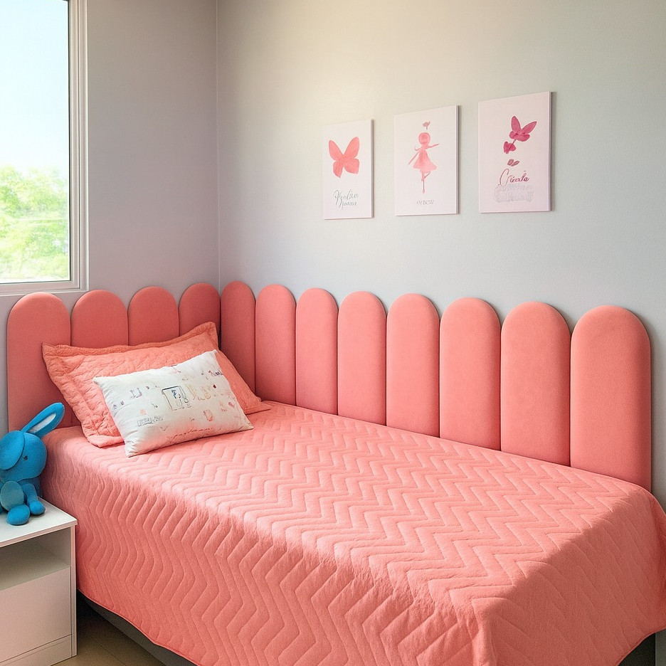 Kit Completo Cabeceiras Nuvem Decoração Estofada