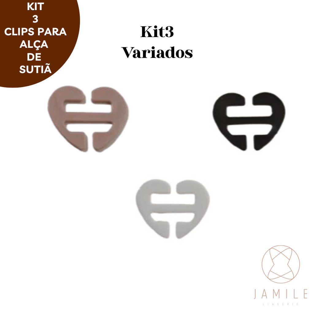 Kit3 Clip Unidor de Alças de Sutiã  Clips Modelo