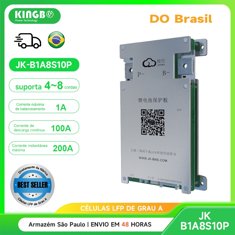 Kingbo Power JK BMS B1A8S10P 4S 8S 12V 24V com pla