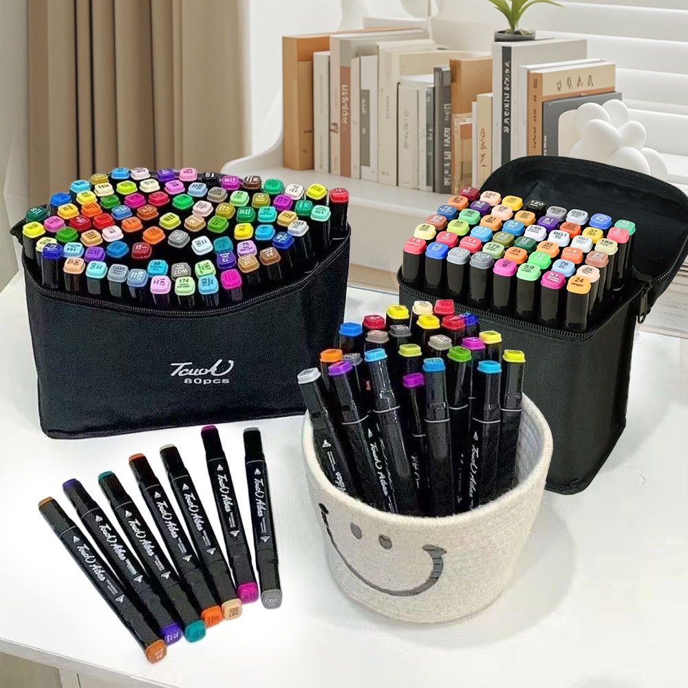 24/36/48/60/80 peças Caneta Marcadora De Ponta Du