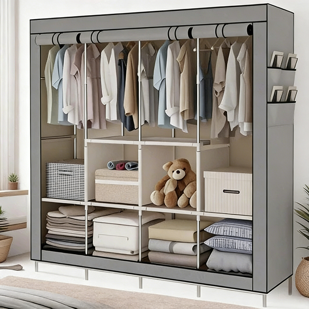 Guarda Roupa Dobrável Organizador De Roupas Port�