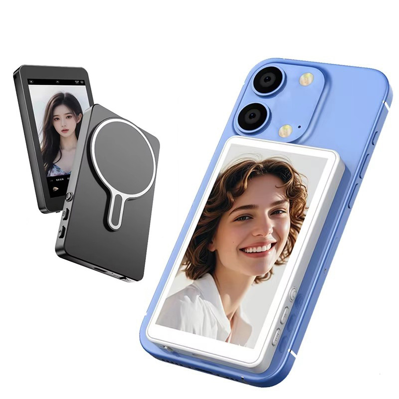 Câmera Traseira para Selfie Vlog com Monitor de T