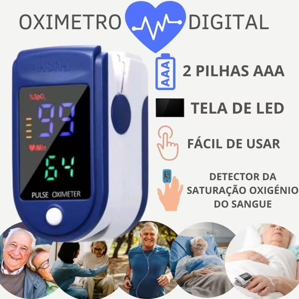 Oxímetro Digital De Dedo Medidor De Saturação P