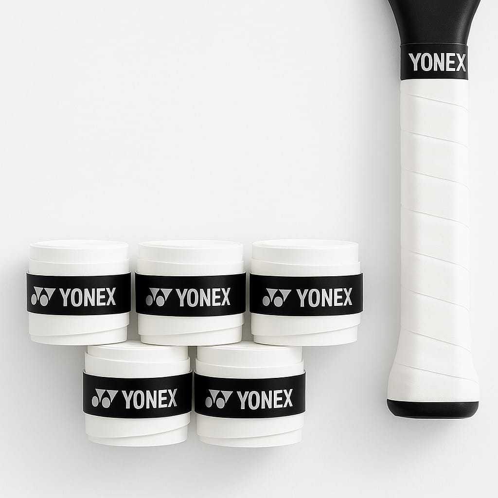 Kit 5 Unidades Overgrip Yonex Branco  Super Grap p