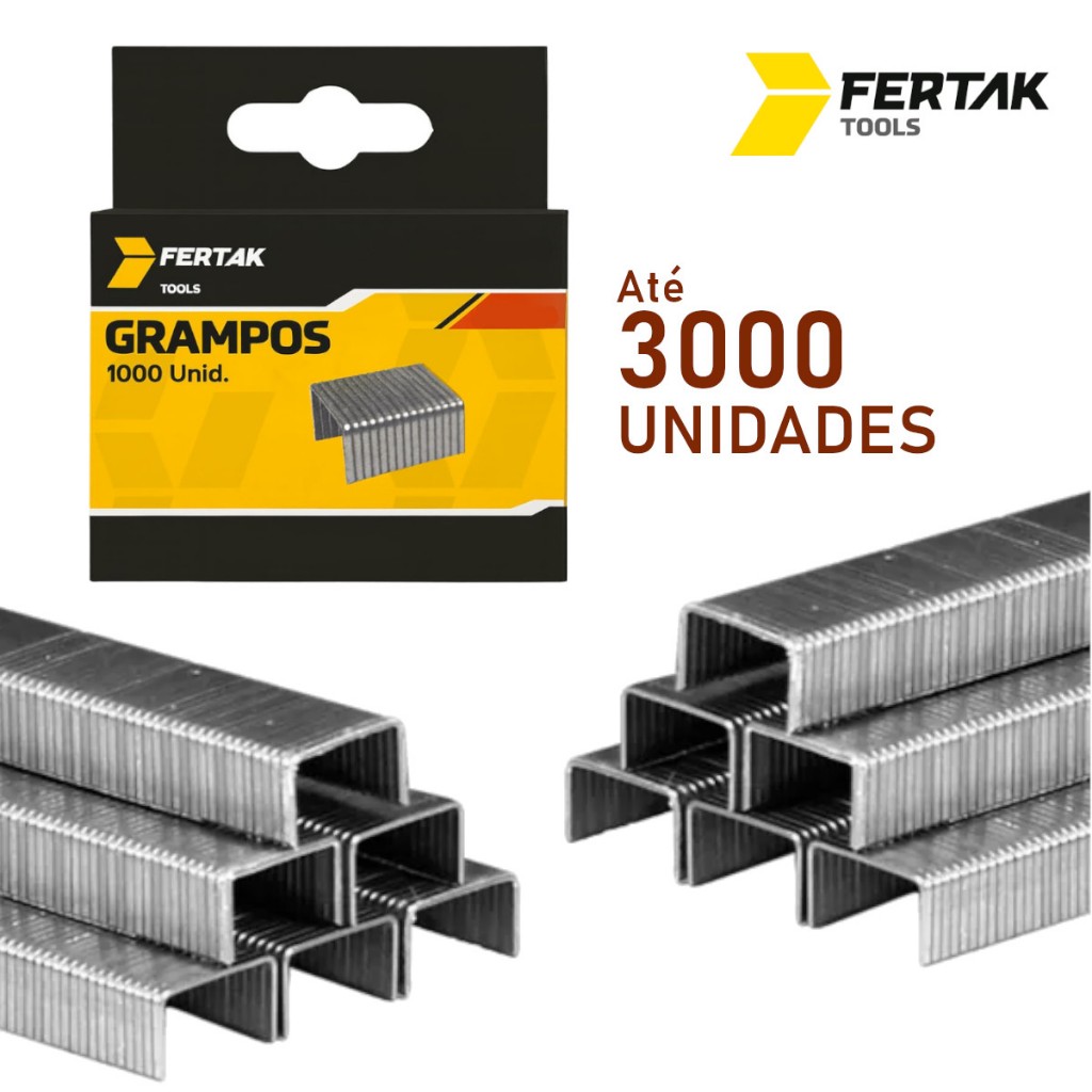 Grampo Grampeador Tapeceiro Kit 6 a 14mm Fertak To