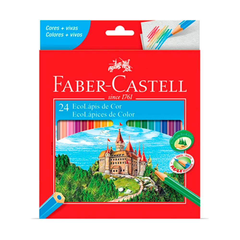 Lápis De Cor Faber Castell Escolar 24 Cores Ecol�
