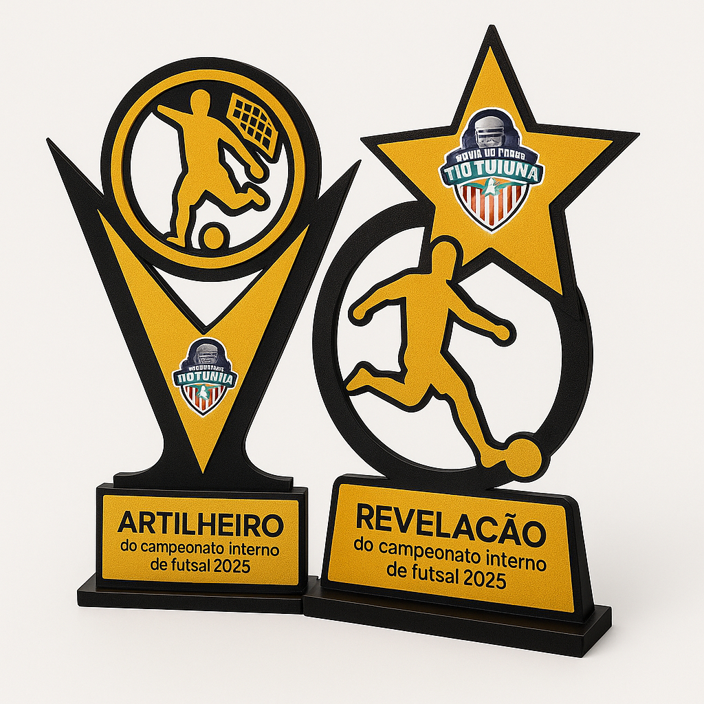 Trofeu em MDF 3MM Artilheiro Personalizado Impress