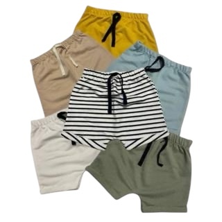 Kit 5 Shorts Bebê Algodão  Moletinho Macio e Con