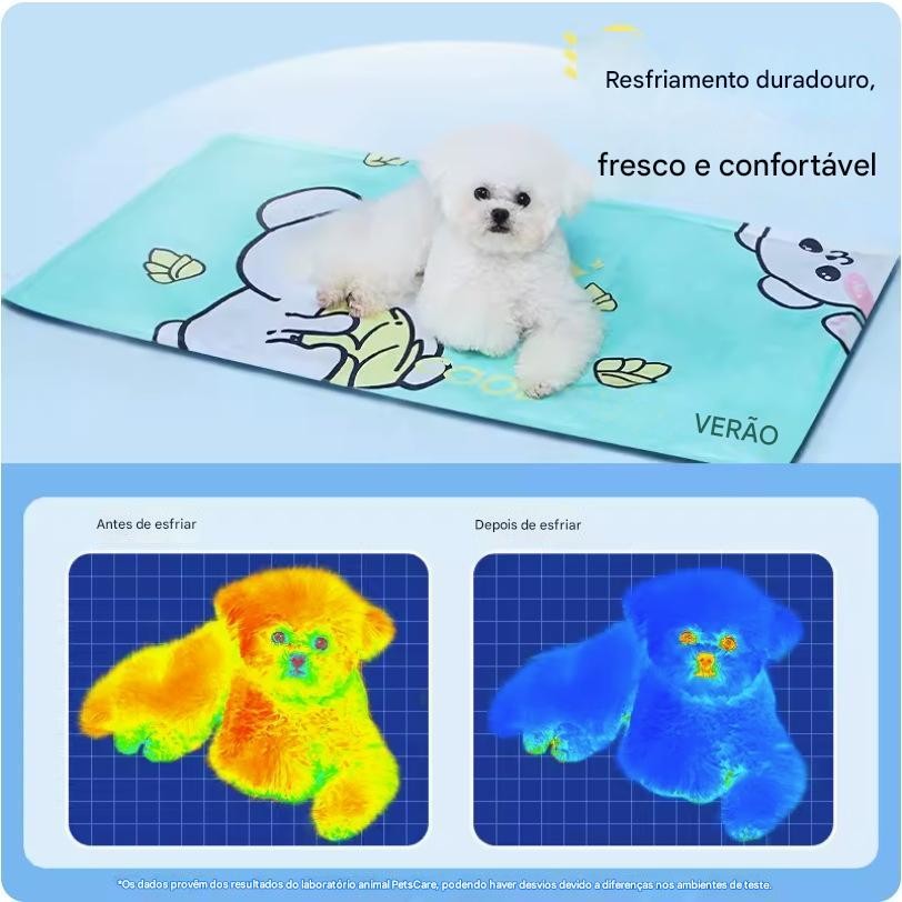 Pet Tapete Gelado Resfrescante para Cães e Gatos 