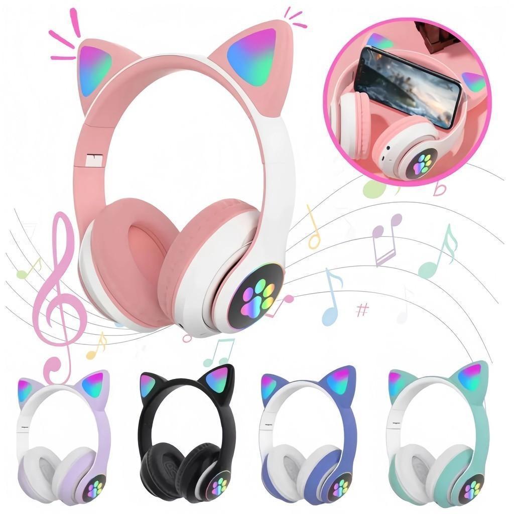 Fone De Ouvido Bluetooth Orelha Gatinho Infantil L
