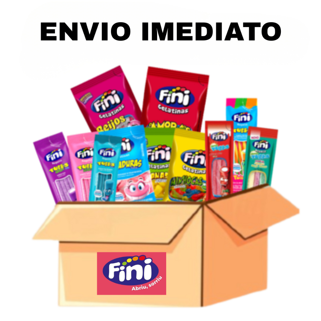 Kit C/ 36 a 60 Pacotes de Balas Fini Tube Sabores 